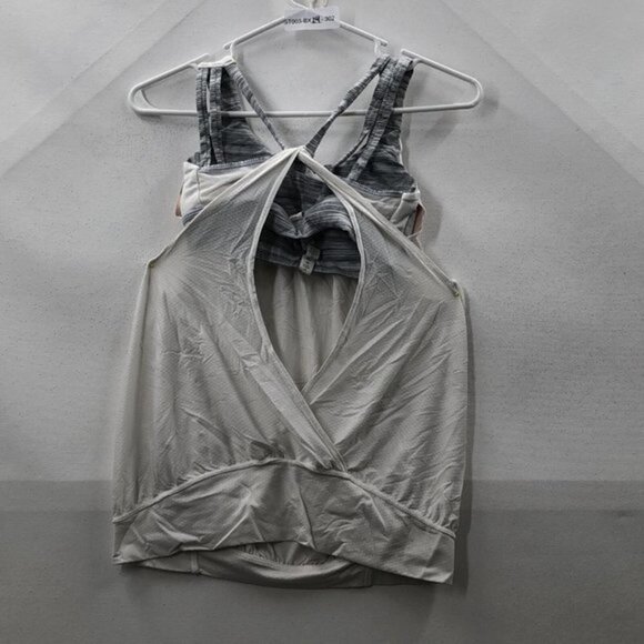 LULULEMON athletica womens white sleeveless built in bra athletic tank top 4 - Picture 5 of 6